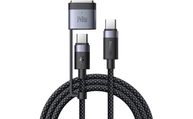 Mcdodo CA-0140 MagSafe 3 PD3.1 240w/140w, MagSafe Cable USB-C To USB-C Cable, Charging Cable PD3.1, Macbook Air Charging Cable, Macbook Pro Charging Cable, Apple iPhone 15 Pro Charging Cable - Black